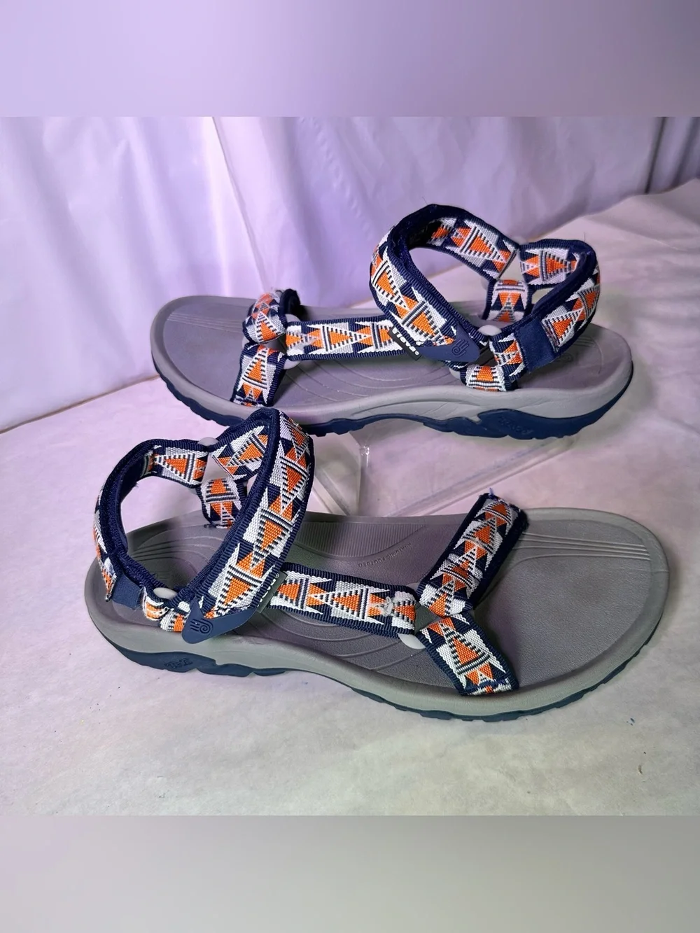 Teva Men's Navy, Gray & Orange Strappy Sandals